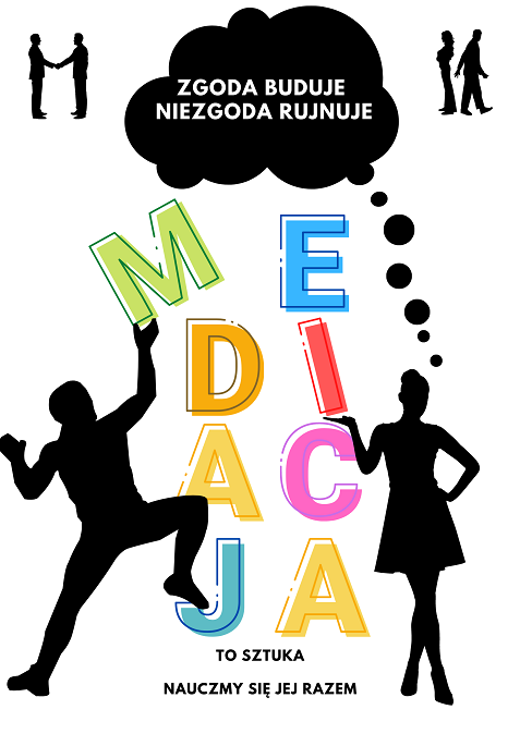 Plakat promujący mediacje w 2022r.
